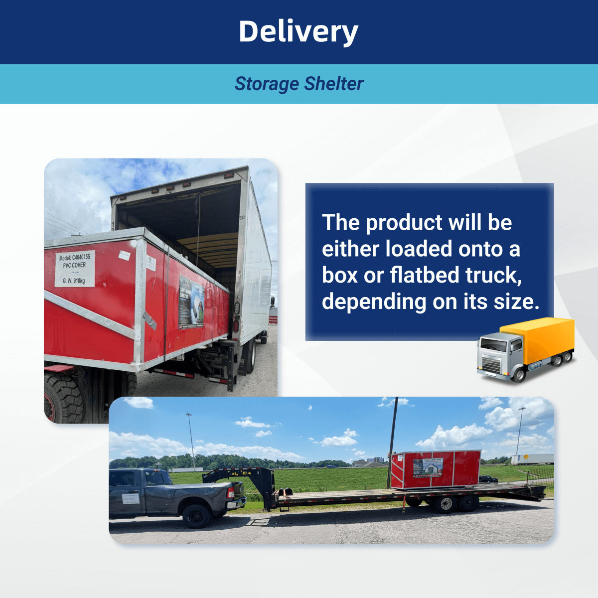 W20'xL20'xH12' Single Truss Storage Shelter