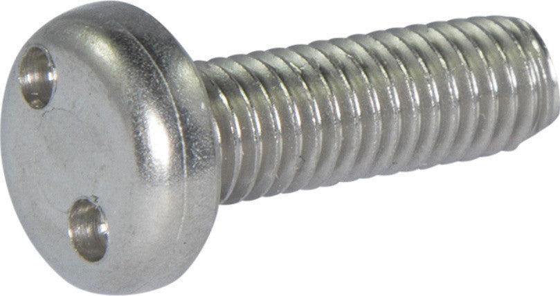 M6-1.0 x 16  Tamper Resistant Drilled Spanner Pan Head Machine Screw 18-8 Stainless Steel - Metric (#14)