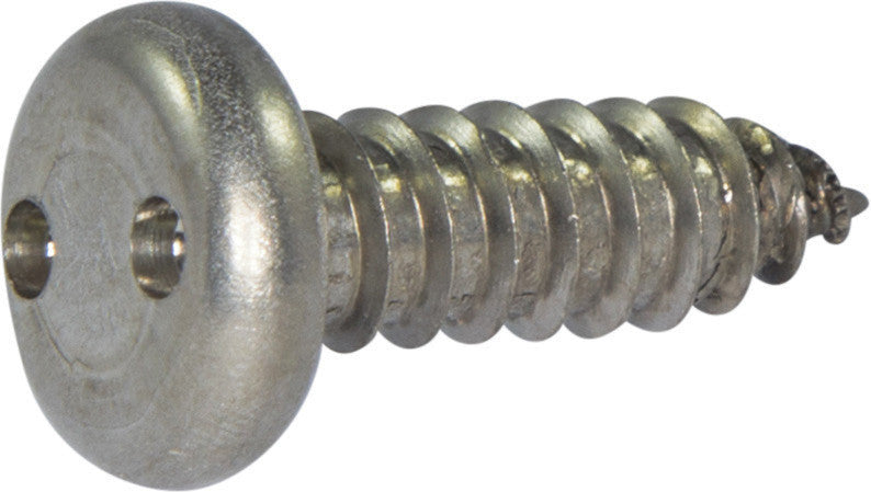 8 x 1 Tamper Resistant Drilled Spanner Pan Head Sheet Metal Screw 18-8 Stainless Steel