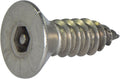 6 x 3/8 Tamper Resistant Hex Flat Head Socket Sheet Metal Screw 18-8 Stainless Steel (1/8)