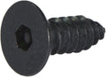 12 x 1 1/4 Tamper Resistant Hex Flat Head Socket Sheet Metal Screw Steel Black (5/32)