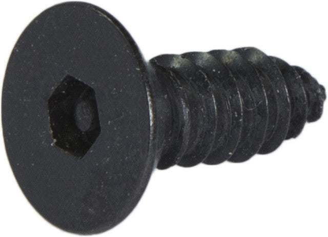 6 x 5/8 Tamper Resistant Hex Flat Head Socket Sheet Metal Screw Steel Black (1/8)
