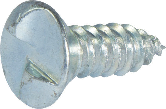 8 x 1/2 Tamper Resistant One Way Oval Sheet Metal Screw Zinc