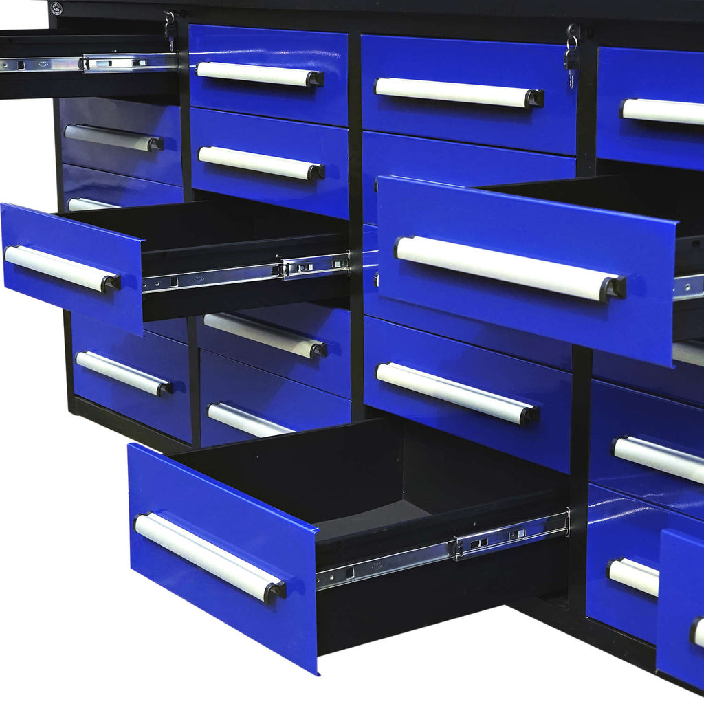 10 ft Heavy Duty Workbench with 25 Drawers