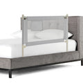 Toddler Bedrail with Side Pocket and 24 Adjustable Heights-Gray