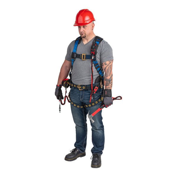 Kapture 5 Point Essential+ Full Body Harness - Dorsal D-Ring - Tongue Buckle Legs - Shoulder Pads & Waist Belt - All Sizes