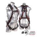Kapture 5 Point Elite+ Full Body Harness - 2 D-Rings - QC Chest - Tongue Buckle Legs & Shoulder Pads - All Sizes