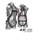Kapture 5 Point Elite+ Full Body Harness - Dorsal D-Ring - QC Chest - Tongue Buckle Legs & Shoulder Pads - All Sizes