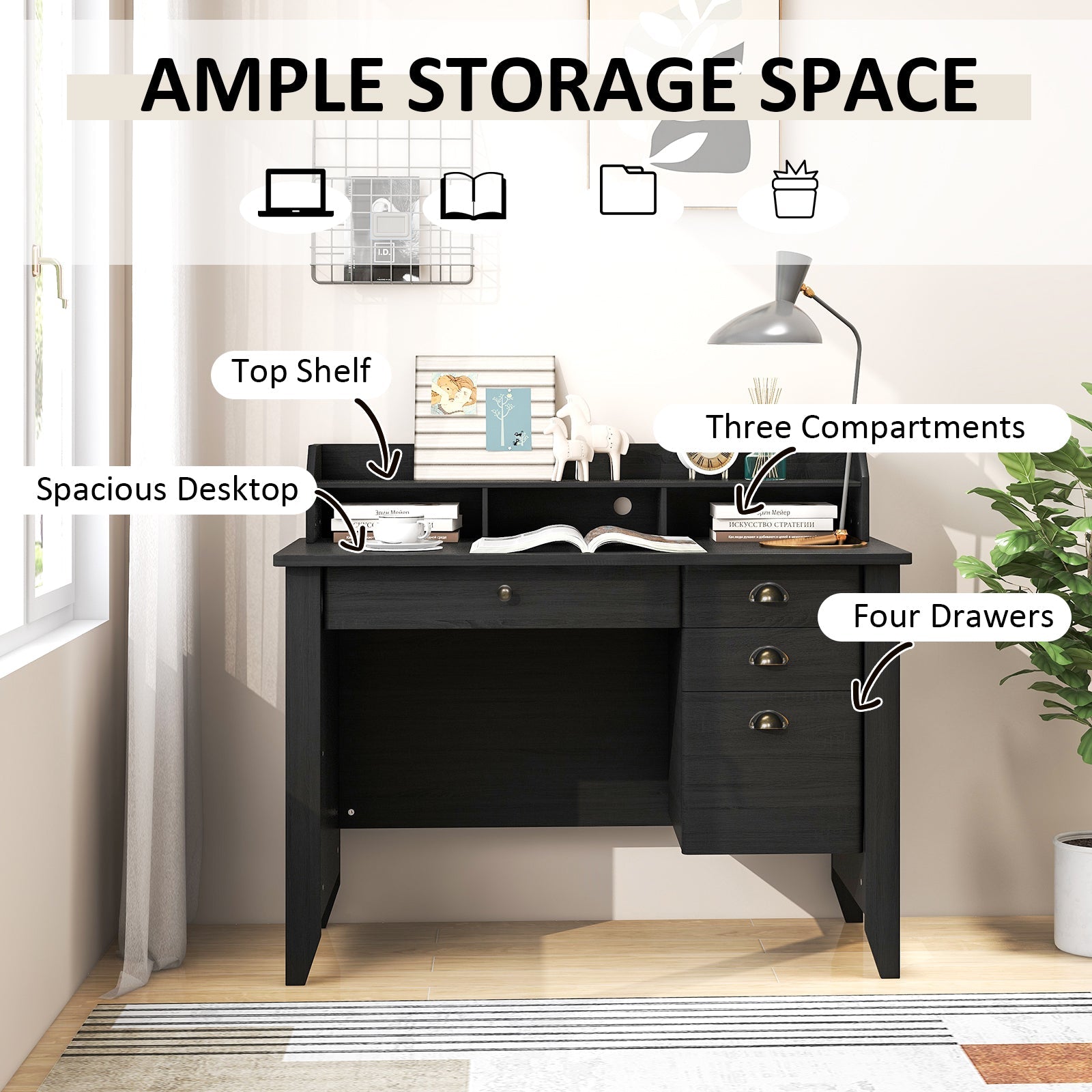Computer Desk PC Laptop and Writing Table Workstation