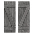 36 x 13 Inch Farmhouse Paulownia Wood Window Shutters Set of 2 for Windows