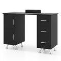 Wooden Manicure Table Nail Desk with Drawers Wrist Rest