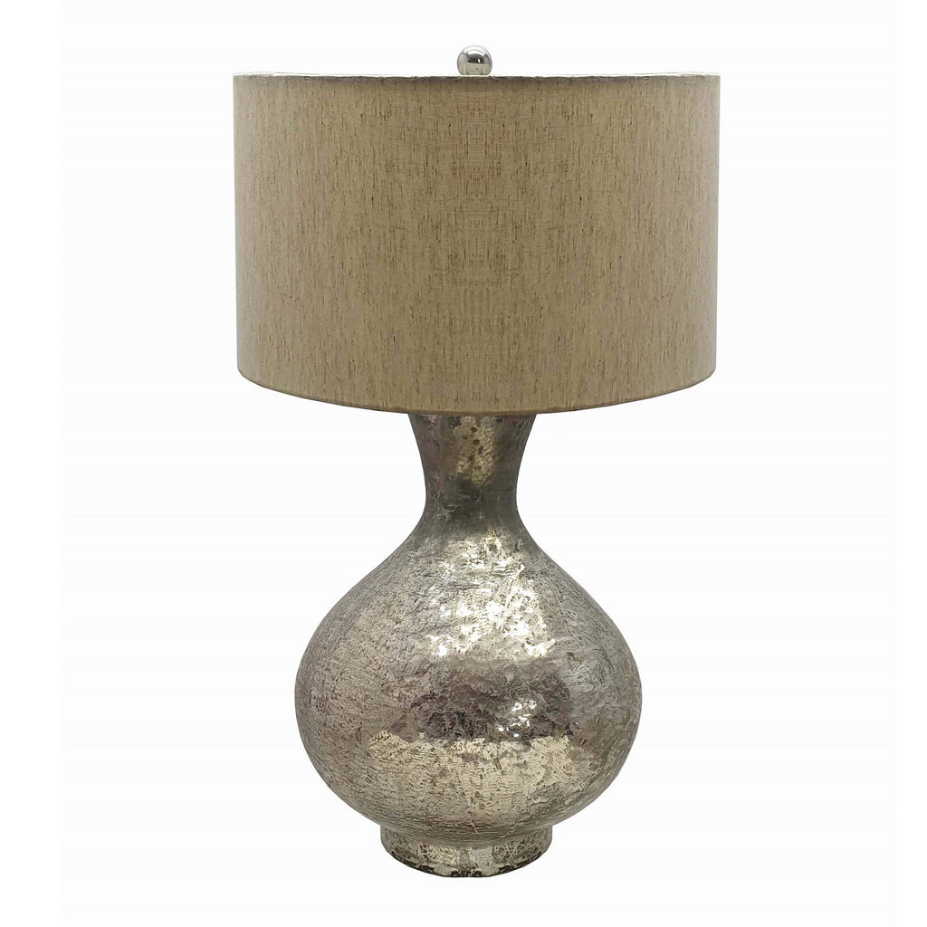 Hand-Finished Mercury Glass Table Lamp