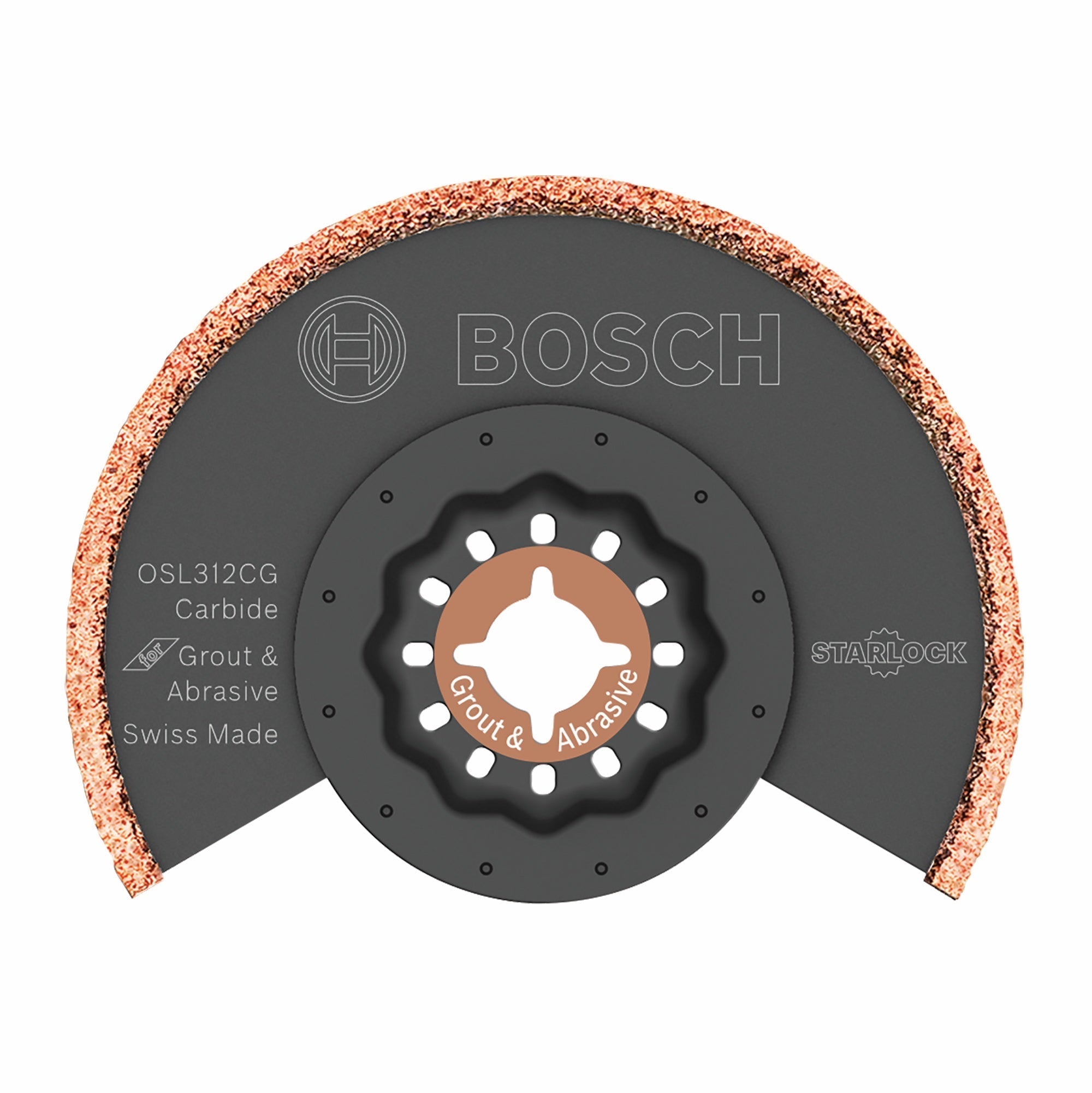 BOSCH OSL312CG 3-1/2 In. x 1/8 In. Starlock® Oscillating Multi Tool kerf Carbide Grit/Grout Grinding Blade