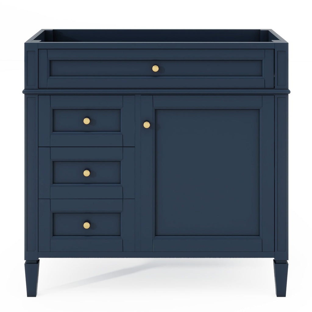 Bathroom Vanity With 2 Drawers and Tip-Out Drawer Storage Cabinet