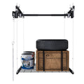 Overhead Garage Storage Rack 4 X 4 Ft for High Ceilings with Safety Lock - Black