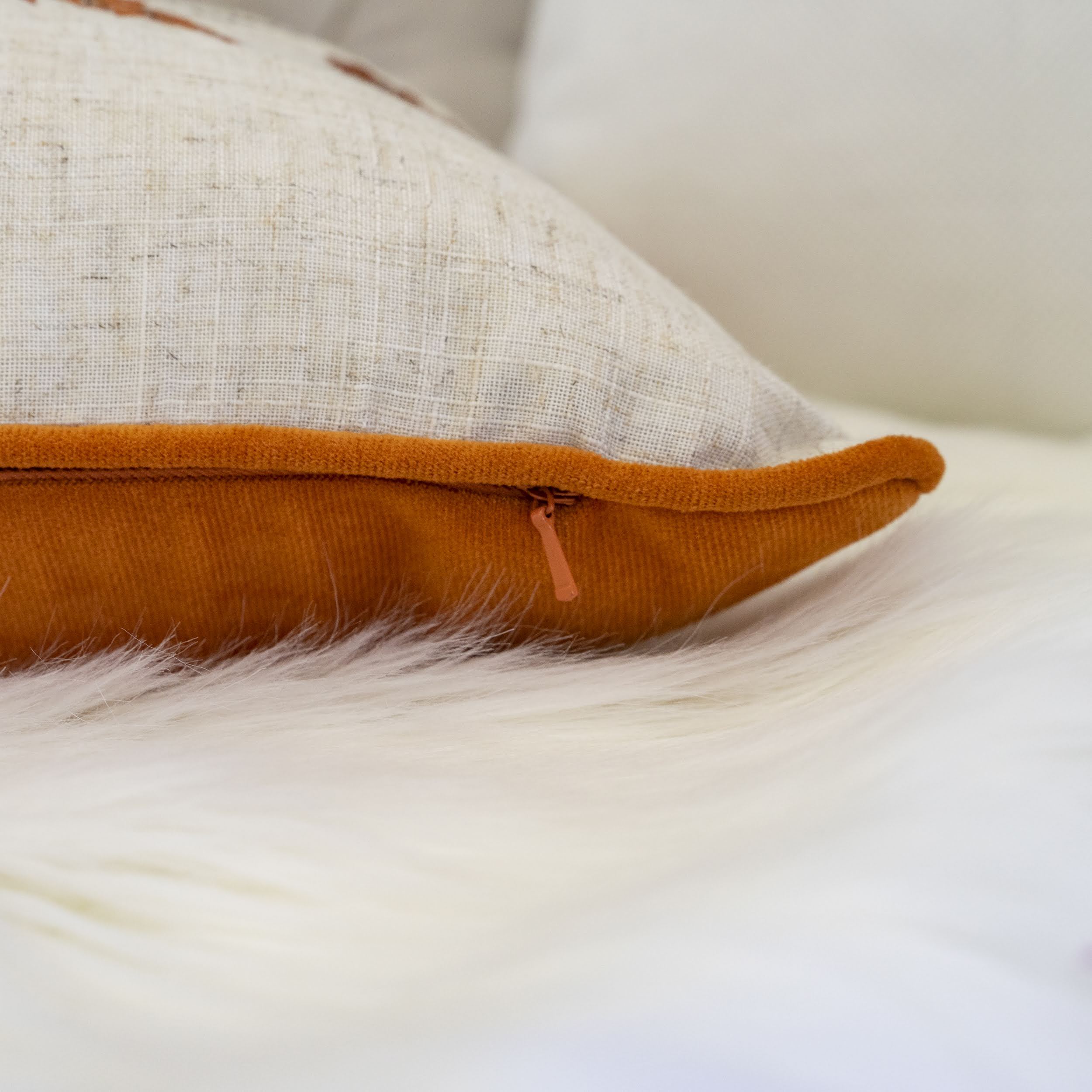Embroidered Pumpkin Lumbar Throw Pillow – Fall Harvest Accent Cushion