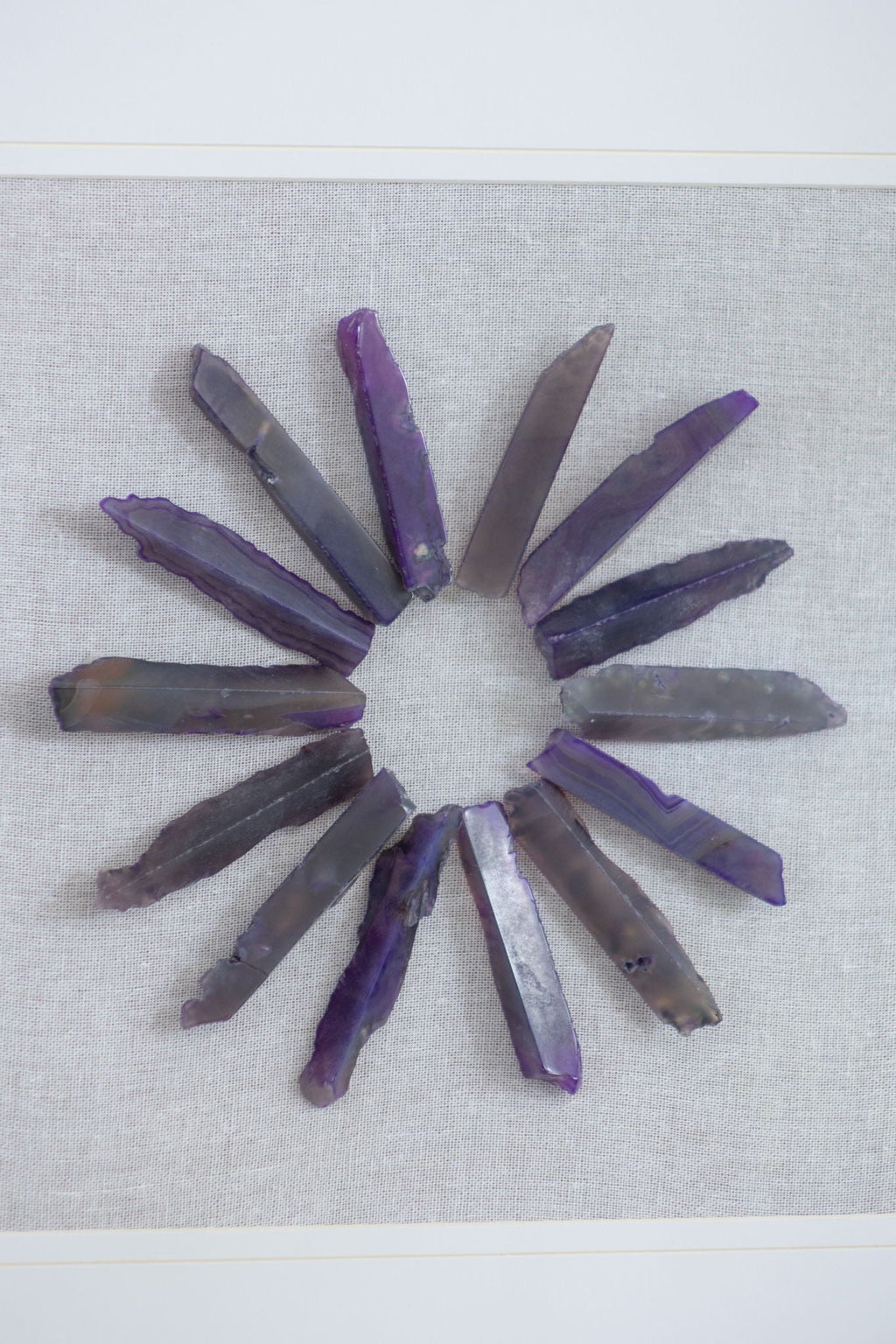 Grace Purple Agate Shadow Boxes Wall Art Set of 2 - Multicolor