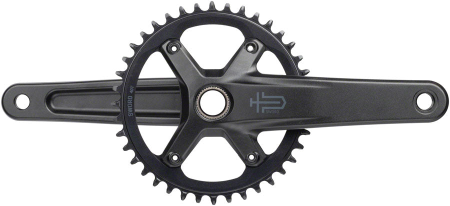 microSHIFT Sword 1x Crankset - 165mm 10-Speed 40t 110 Asym BCD  24mm Spindle BLK
