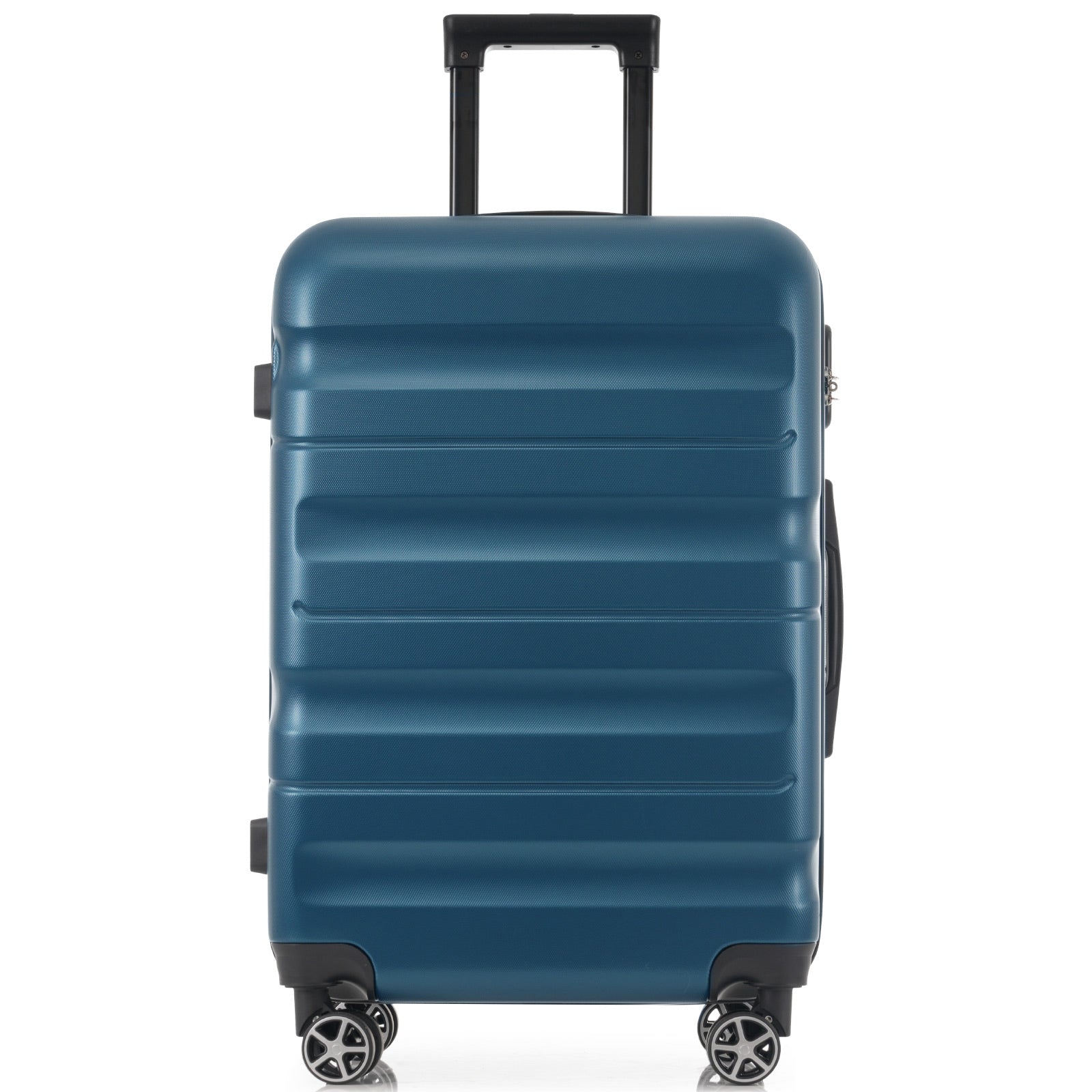 Hardshell ABS Luggage Set 24-Inch Spinner Suitcase with 2 Packing Cubes