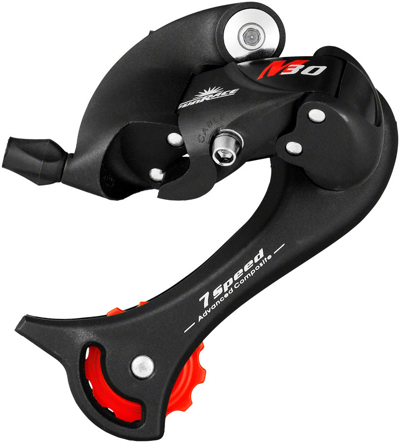 SunRace M37 Rear Derailleur - 7-Speed Long Cage Black