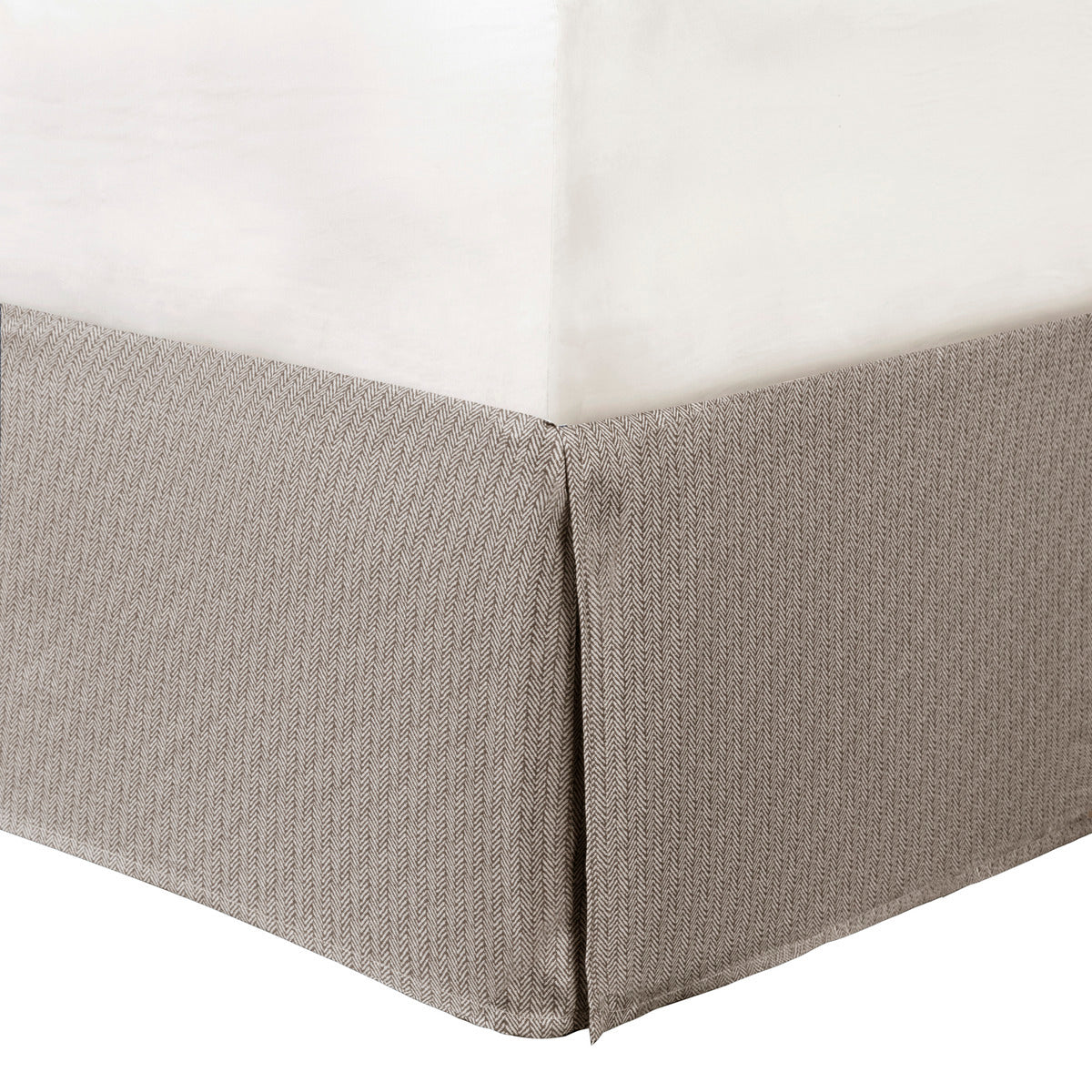 7 Piece Herringbone Comforter Set Neutral Queen