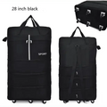 Black Rolling Foldable Luggage Bag Ultimate Travel Companion