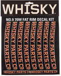 WHISKY 70w Rim Decal Kit for 2 Rims Orange