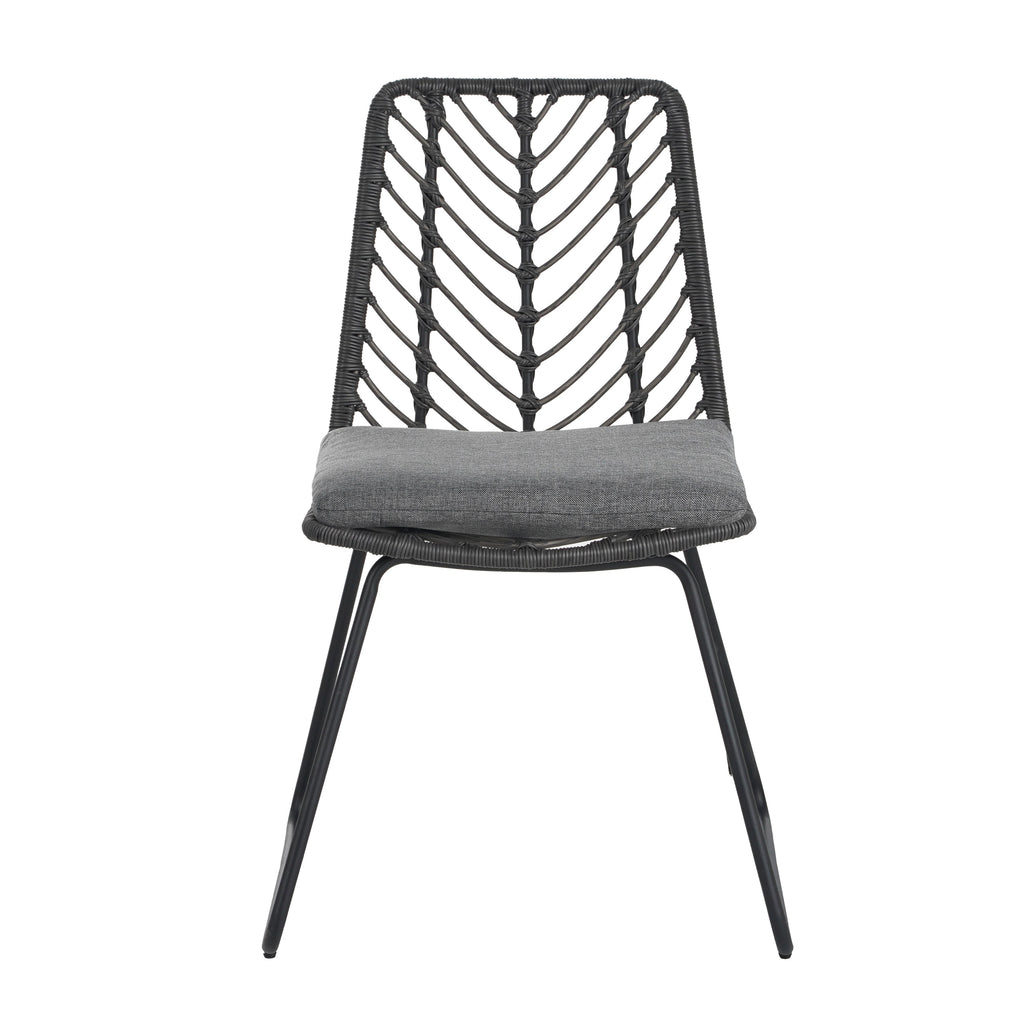 DEJA Chair 2PCS with 2 Cushions, Gray