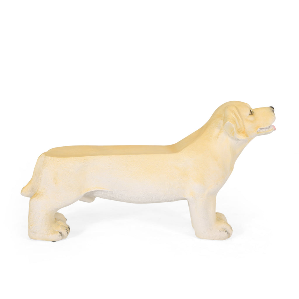 MGO Dog Bench, Outdoor Light Brown, No Assembly Required