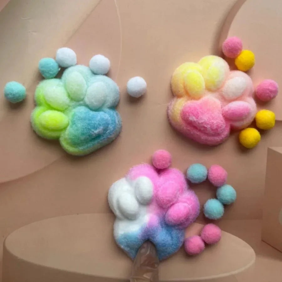 Cat Paw Mochi Squishy Toy | Slow Rebound Plush Fidget Toy for Stress Relief