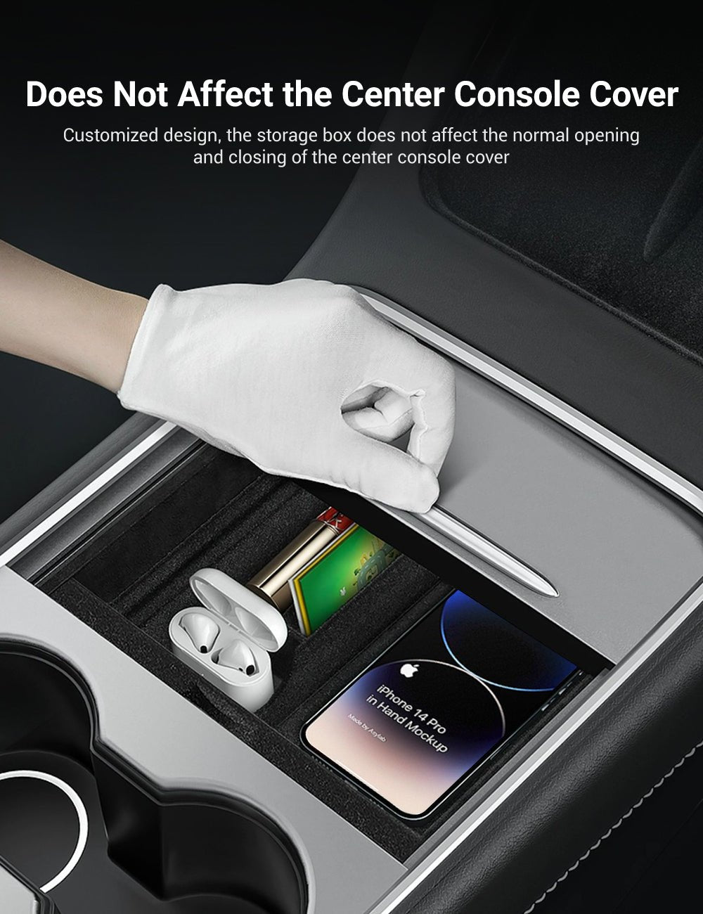 TESERY Center Console Tray for Model 3 & Model Y