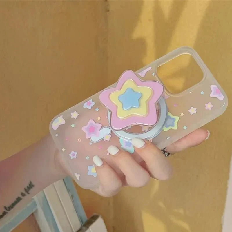 3D Star Magnetic Phone Grip | Foldable Ring Holder and Kickstand