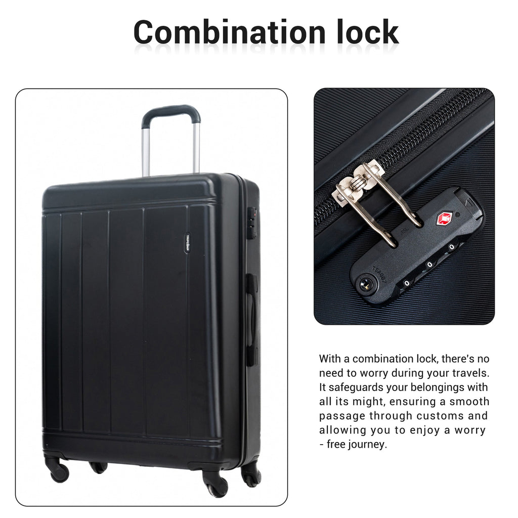 GigaTech 9-Piece Black Luggage Set With TSA Lock
