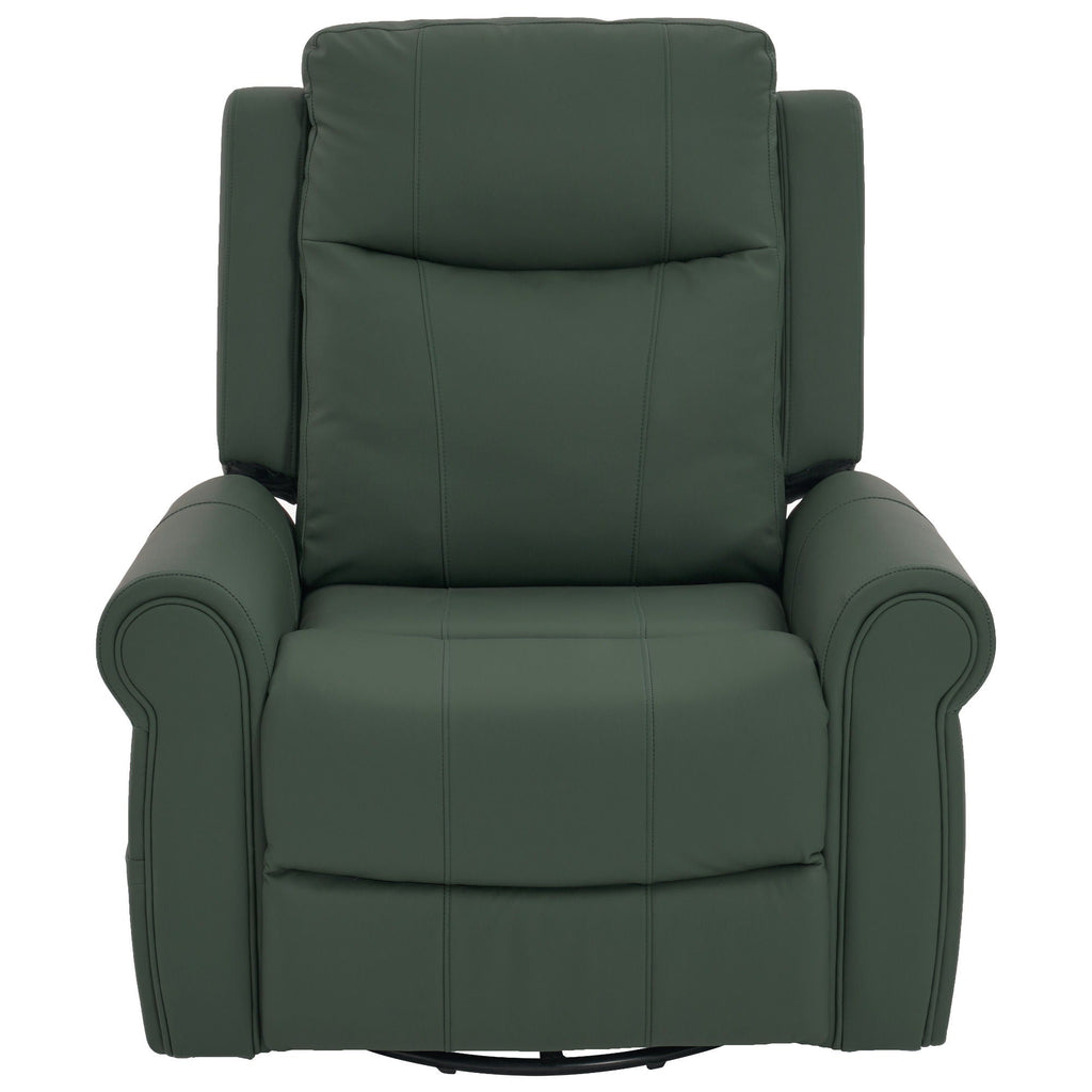Manual Recliner Chair with 270° Swivel, Massage & Heating