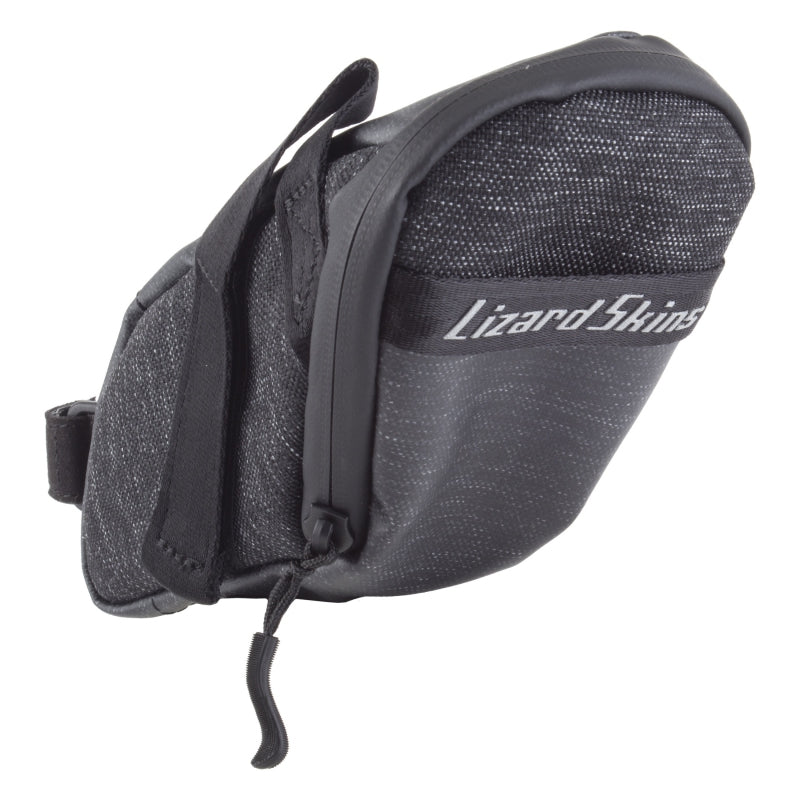 Lizard skins Mega Cache Saddle Bag  Velcro Straps 9x5.1x3.7` 68.5 c.i. Jet Black