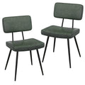 Dining Chair Set of 2 with Padded Backrest and Seat