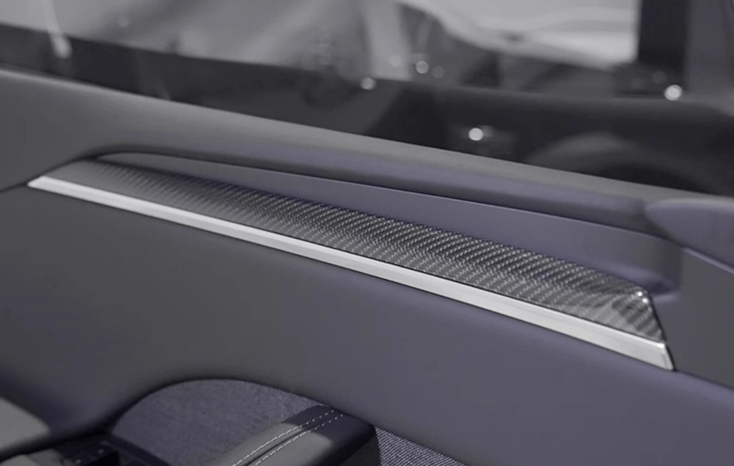 Door Trim Dry Carbon Fiber Overlay for Model S/X