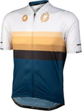 Salsa Latitude Men's Jersey - White Navy Blue Black  w/ Stripes Medium