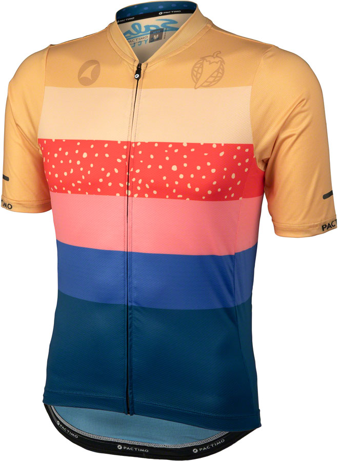 Salsa Team Polytone Men's Jersey - Goldenrod Dark Blue w/ Stripes Medium
