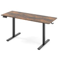 Electric Standing Desk with 3 Memory Heights and 2 Hanging Hooks and Cable Holes