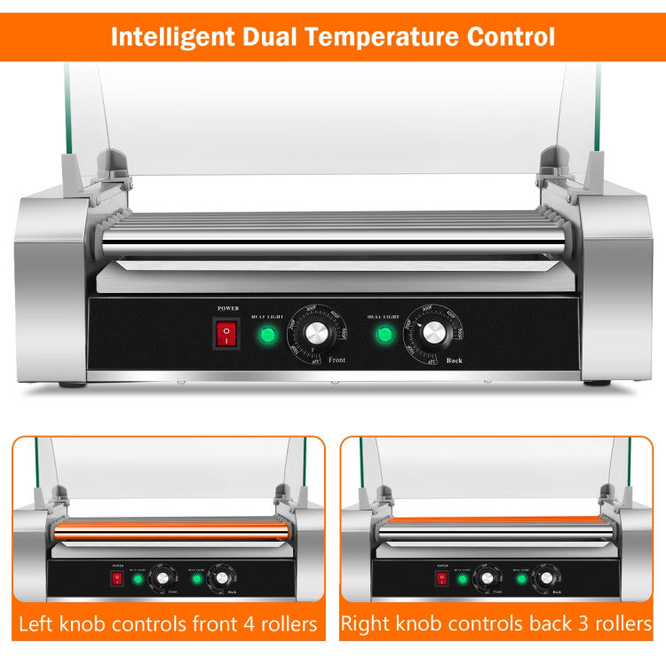 18 Hot Dog 7-Roller Commercial Cooker