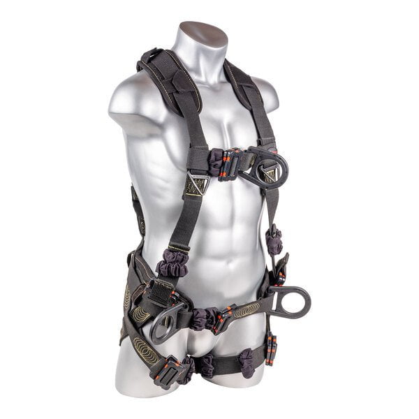 Kapture 5 Point Element Full Body Harness - Arc Flash Rated - 4 D-Rings - Mating Buckle Chest & Legs - Shoulder Pads & Waist Belt - All Sizes