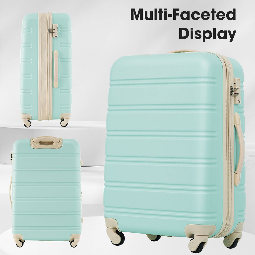 3 Piece Luggage Set Hardside Spinner Suitcase with TSA Lock