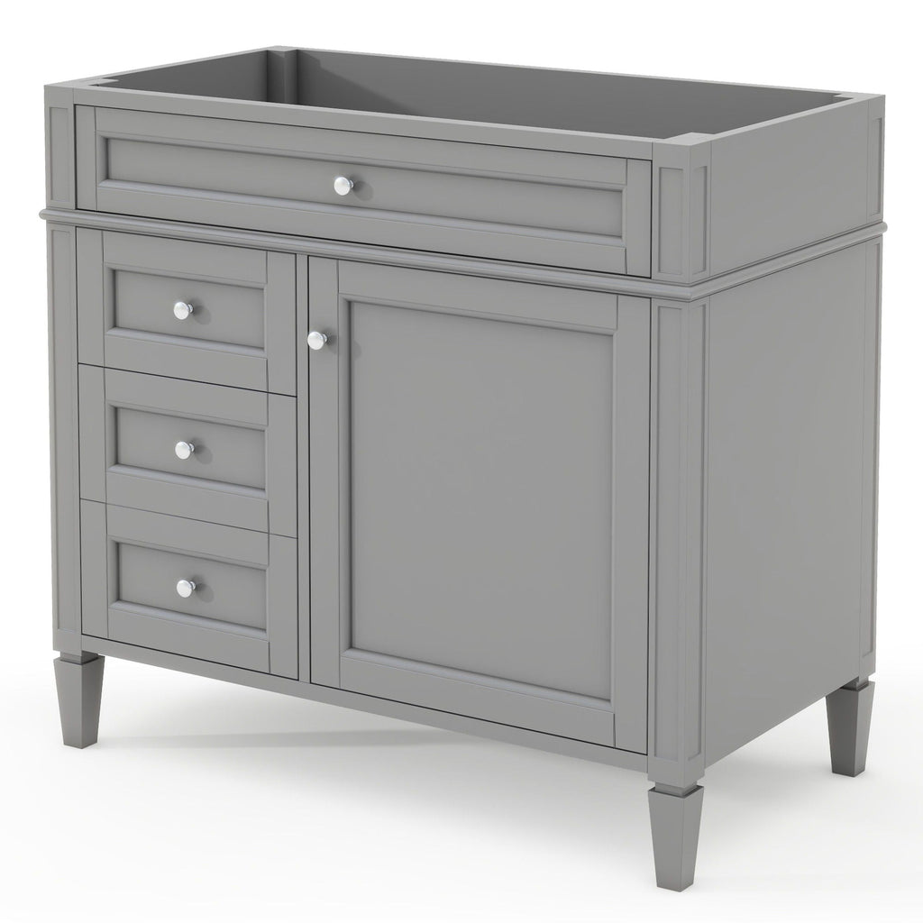 Bathroom Vanity With 2 Drawers and Tip-Out Drawer Storage Cabinet