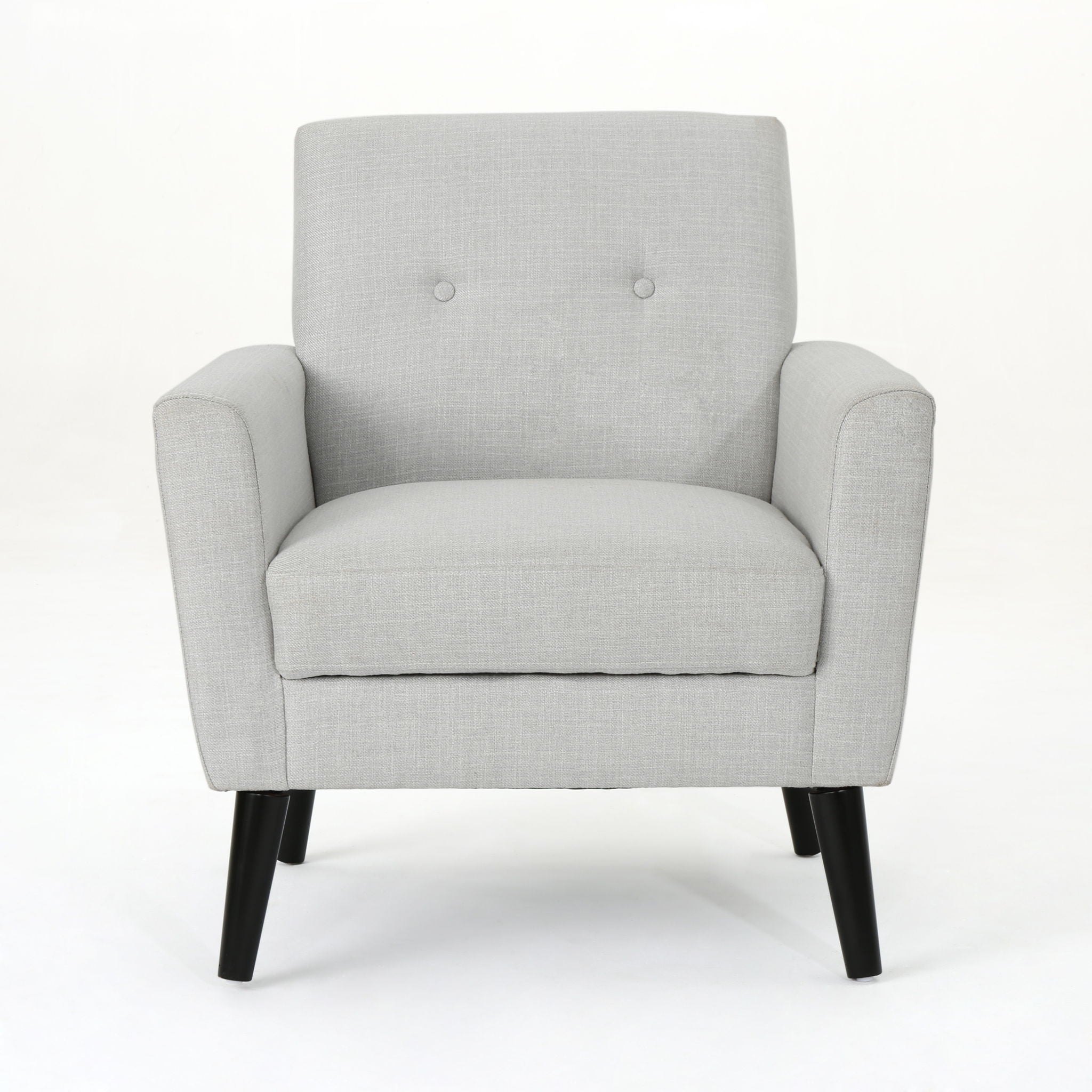 Radiantize Upholstered Fabric Club Chair With Square-Off Back And Button Tufted