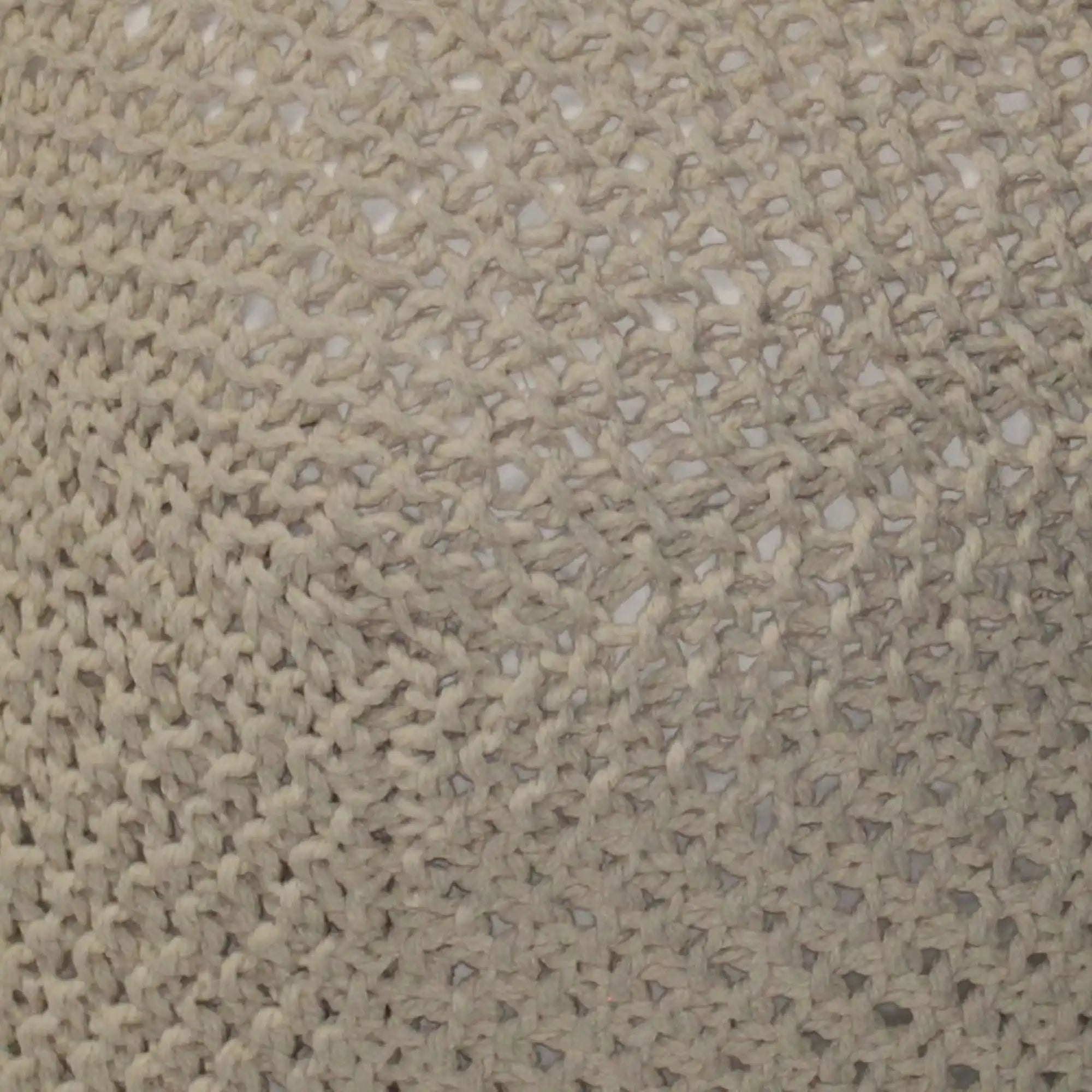 Semi Rounded Pouf Cable Knitted Perfect Seating