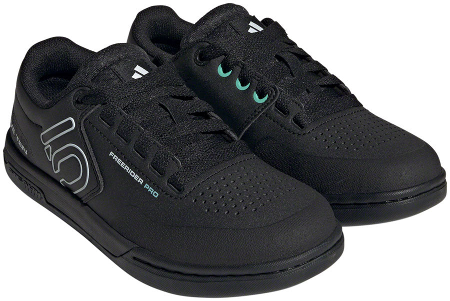 Five Ten Freerider Pro Flat Shoes - Women's Core BLK/Crystal White/Acid Mint 9