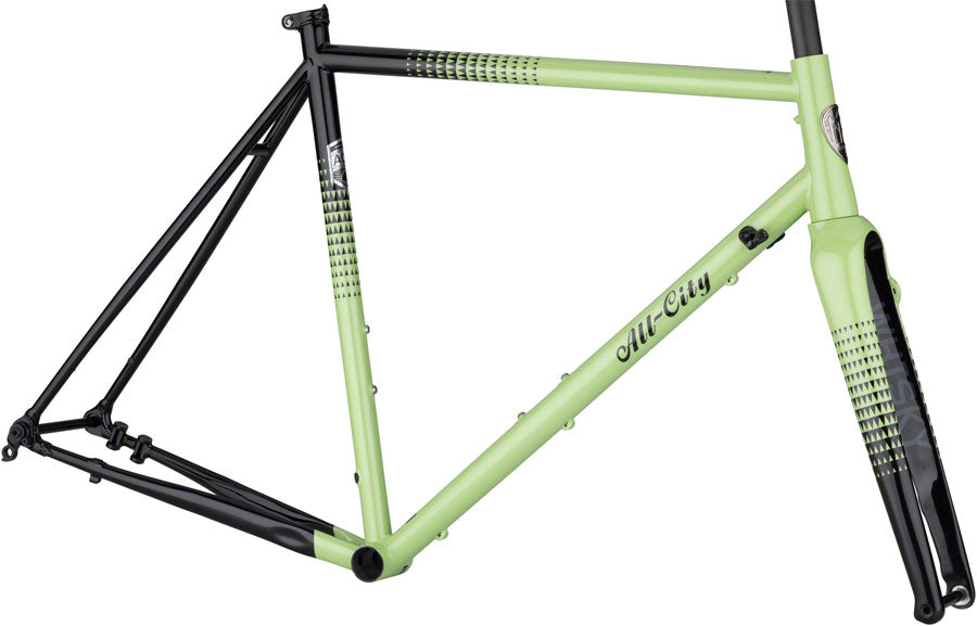 All-City Zig Zag Frameset - 700c Steel Honeydew Bling 55cm