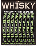 WHISKY 70w Rim Decal Kit for 2 Rims Lime Green