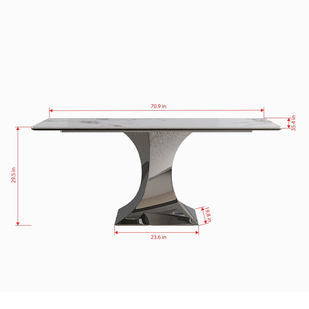Modern Rectangular Dining Table For 6 With Chairs